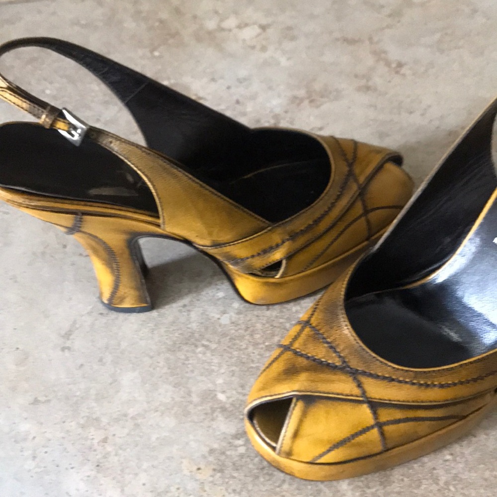 PRADA ELEGANT Open toe 5 inch heels size 38 - Picture 6 of 8